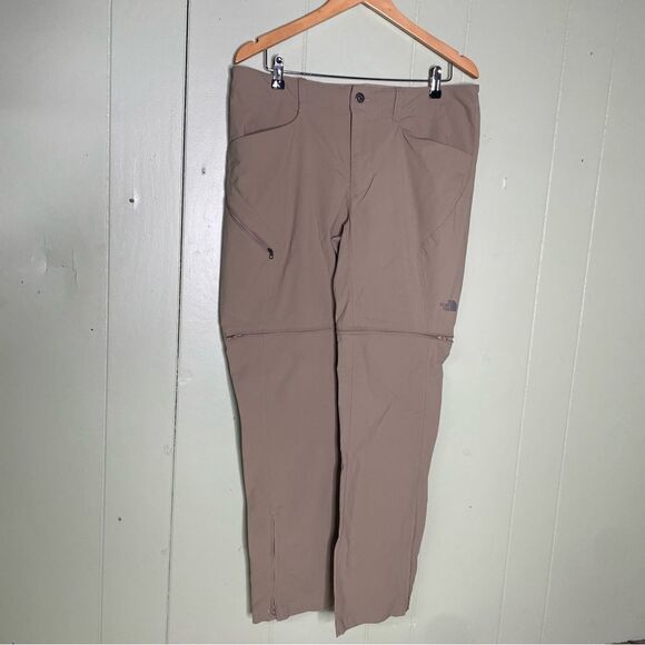 The North Face Tan Convertible Exploration Zipper Nylon Hiking Pants Men’s 34 - Picture 1 of 7